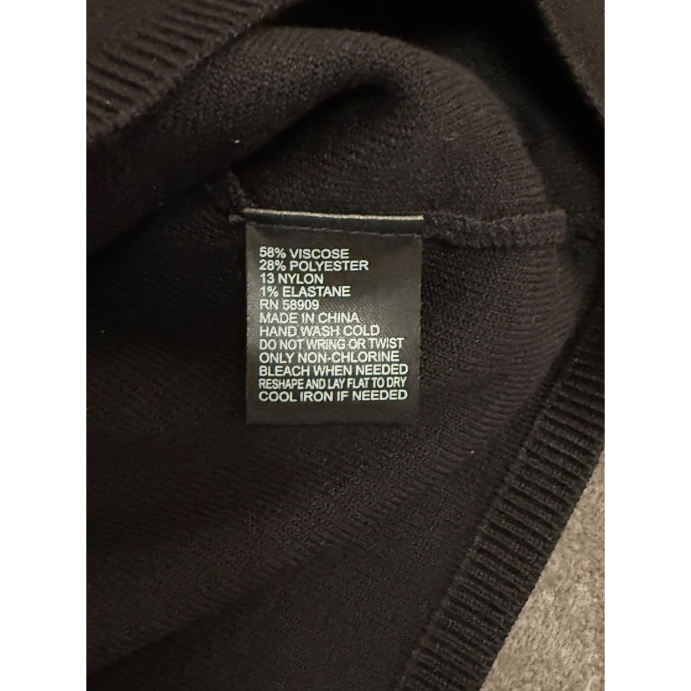 Antonio Melani Women's Small Black Mock Neck Sweater Cropped Career Minimalist - Picture 3 of 11